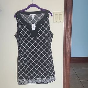 White House - Black Market black and white dress size XL